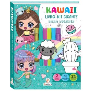 BLU EDITORA - LIVRO-KIT GIGANTE PARA COLORIR - KAWAII
