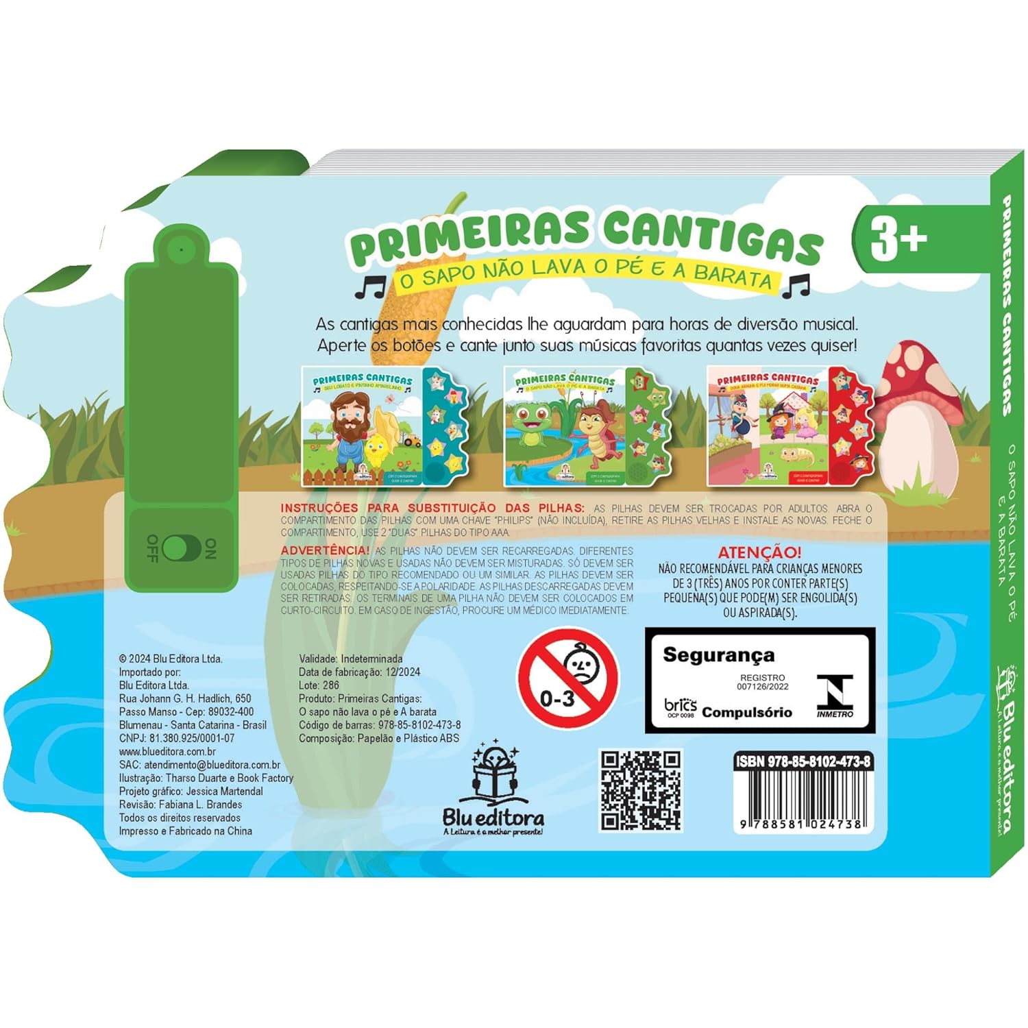 BLU EDITORA - PRIMEIRAS CANTIGAS - SAPO NAO LAVA - Imagem 2