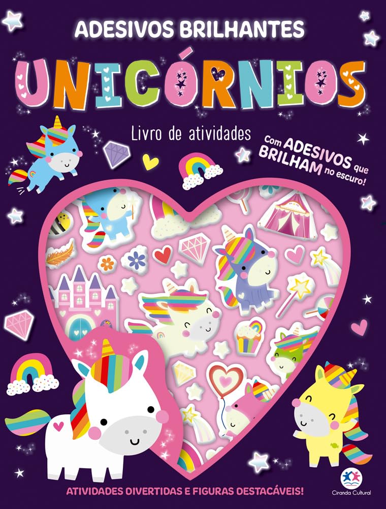 CIRANDA CULTURAL - ADESIVOS BRILHANTES - UNICORNIOS