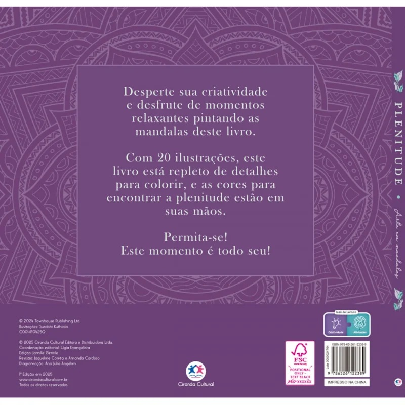 CIRANDA CULTURAL - MANDALAS PARA PINTAR E SE INSPIRAR - PLENITUDE - Imagem 2