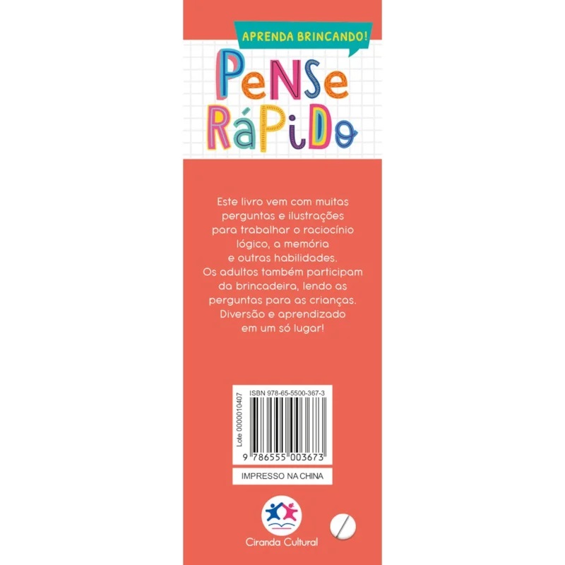 CIRANDA CULTURAL - PENSE RAPIDO - 2 A 3 ANOS (FLASH CARDS) - Imagem 2