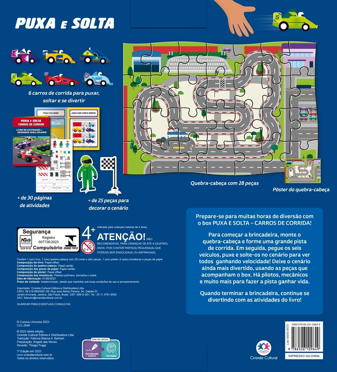 CIRANDA CULTURAL - PUXA E SOLTA - CARROS DE CORRIDA - Imagem 2