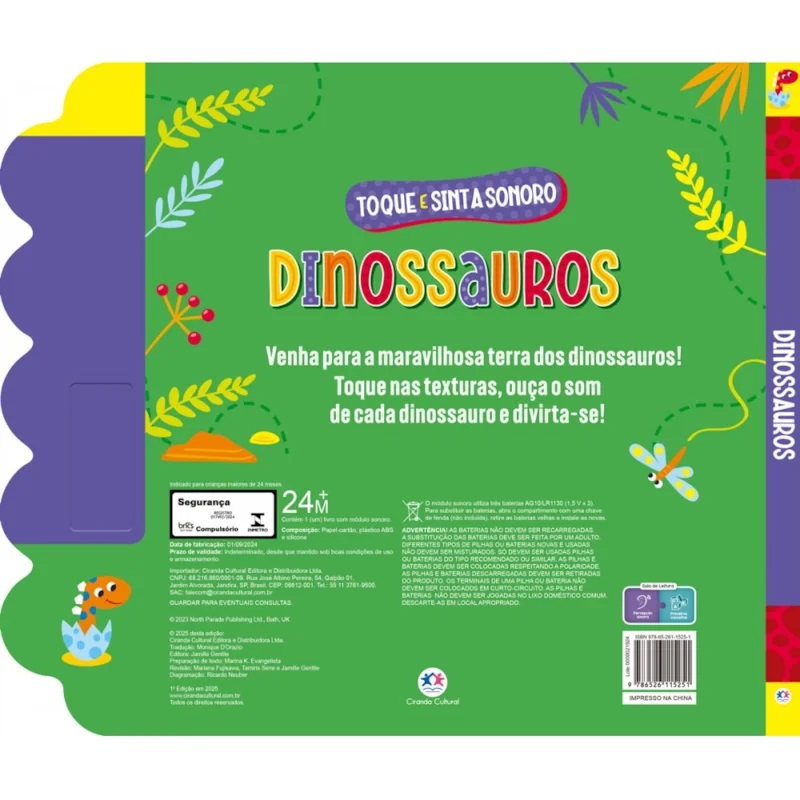 CIRANDA CULTURAL - TOQUE E SINTA SONORO - DINO - Imagem 2
