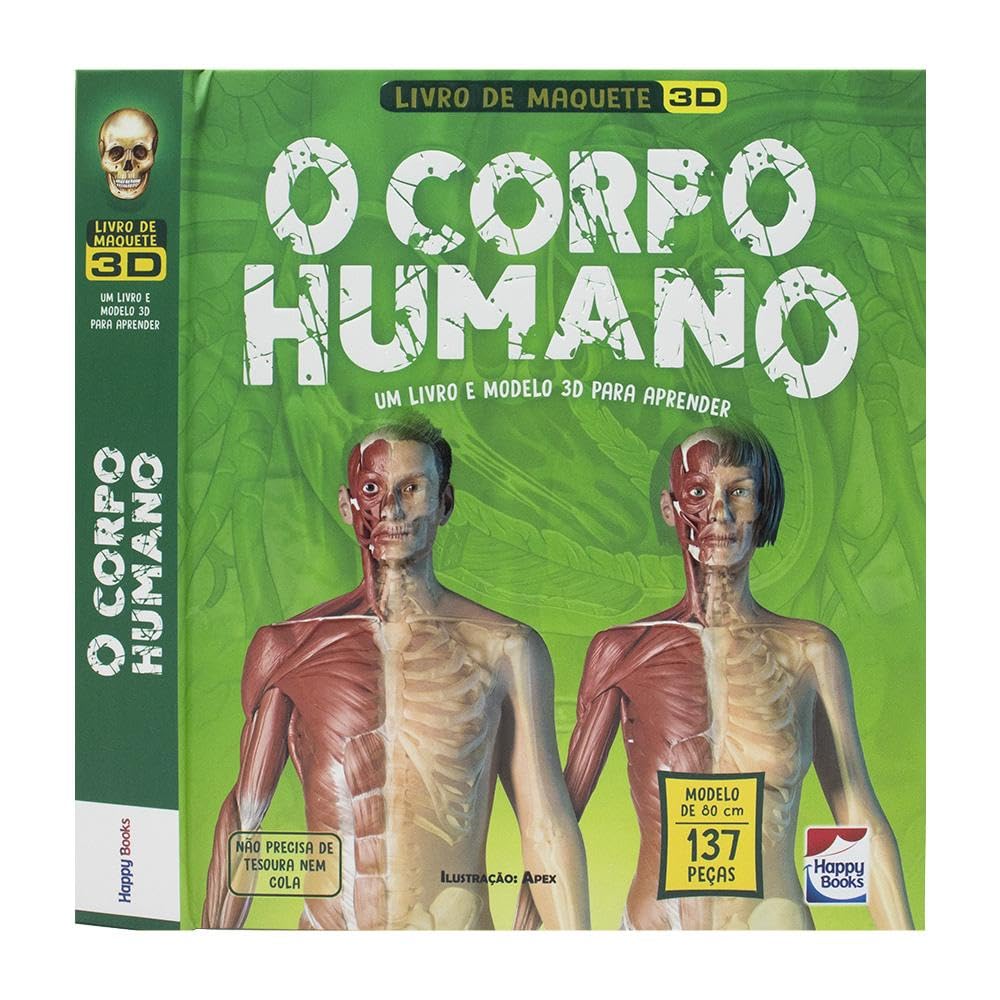 HAPPY BOOKS - LIVRO DE MAQUETE 3D - CORPO HUMANO