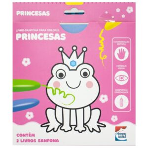 HAPPY BOOKS - LIVRO-SANFONA PARA COLORIR - PRINCESAS