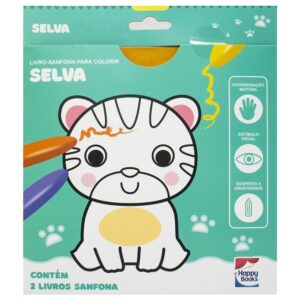 HAPPY BOOKS - LIVRO-SANFONA PARA COLORIR - SELVA