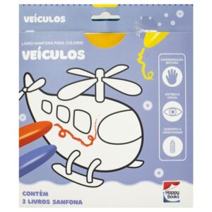 HAPPY BOOKS - LIVRO-SANFONA PARA COLORIR - VEICULOS
