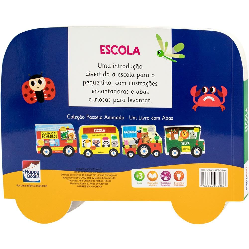 HAPPY BOOKS - PASSEIO ANIMADO - UM LIVRO COM ABAS - ESCOLA - Imagem 2