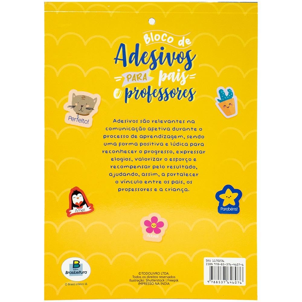 TODOLIVRO - BLOCO DE ADESIVOS PARA PAIS E PROFESSORES AMARELO - Imagem 2